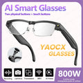 2026 New AI Smart Camera Glasses 800W Pixel HD Camera AI Object Recognition AI Language Assistant Bluetooth Call Smart Glasses
