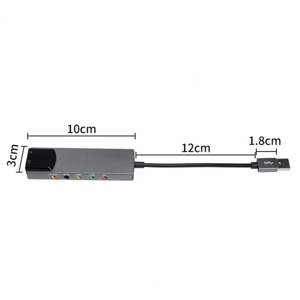 2026 High-quality 6-in-1 Usb Sound Card Usb Fiber Optic Spdif Sound Card for Computer External Multifunction Support Ac-3  5.1