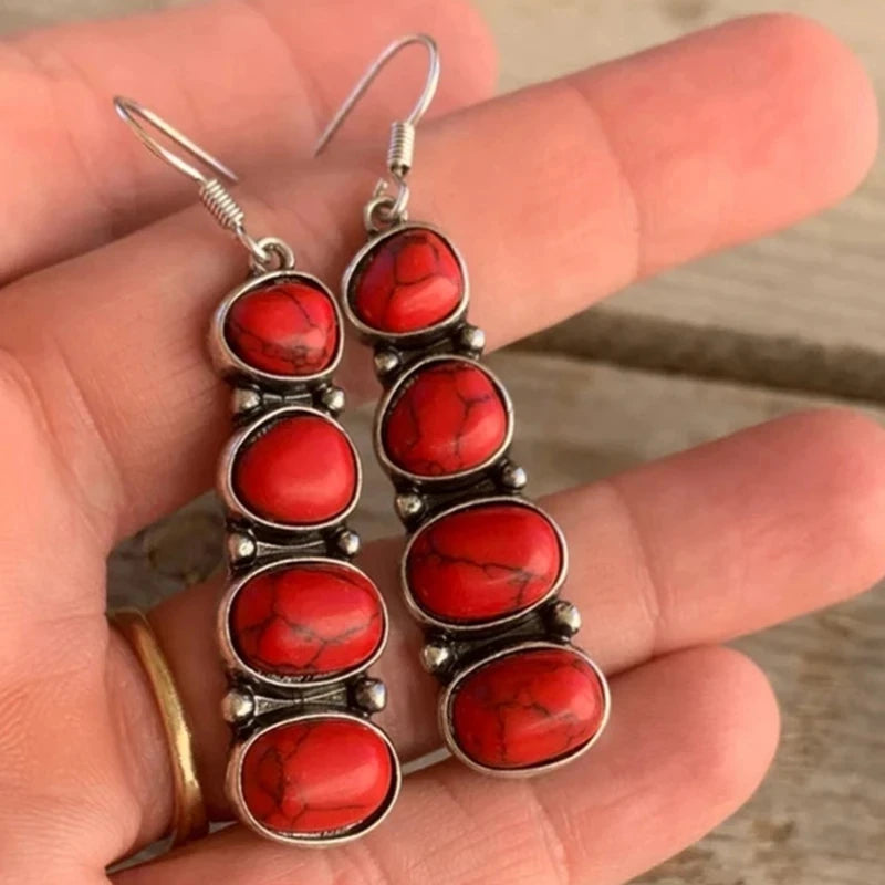 Indian Tribe Statement Dangle Earrings For Women Female Jewelry Vintage Ethnic Metal Drop Earrings Long Earring Accessories