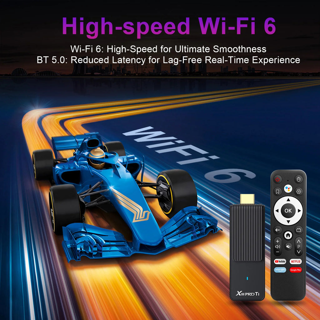 Smart TV Stick Android14.0 X88 PRO RK3518 4K Wifi6 Quad Core Voice Remote Media Player Mini Android TV Stick 2GB 16GB