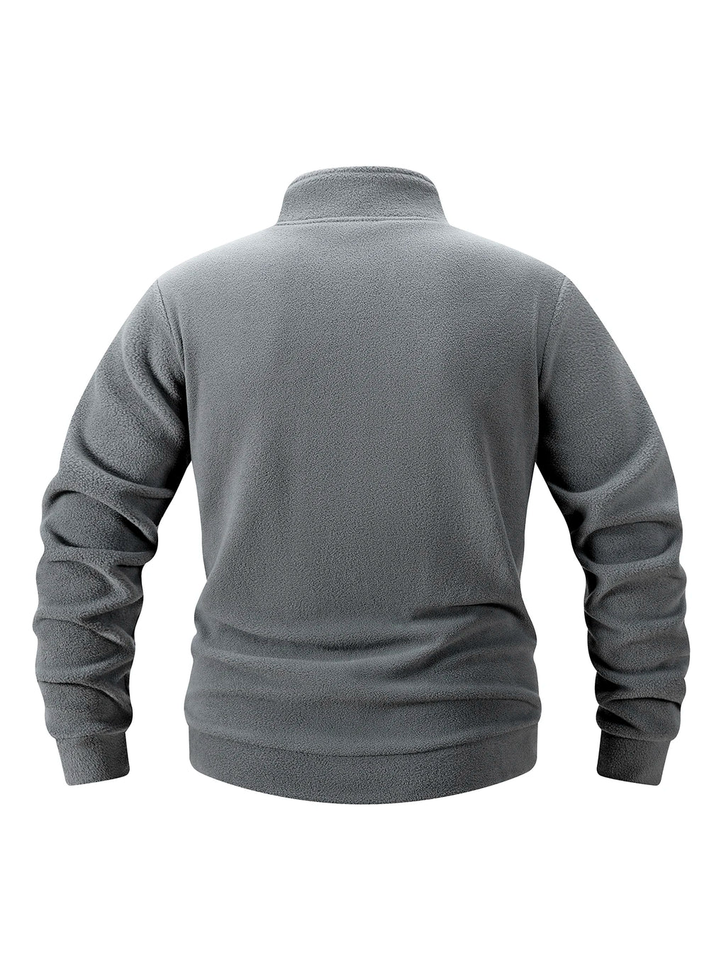 Men's Fleece Half Zipper Hoodie Autumn Winter Casual Stand Collar Pullover Soft Warm Windproof Long Sleeve Sweatshirt Streetwear