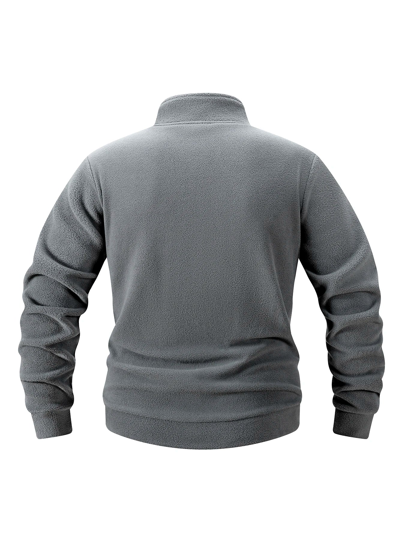 Men's Fleece Half Zipper Hoodie Autumn Winter Casual Stand Collar Pullover Soft Warm Windproof Long Sleeve Sweatshirt Streetwear