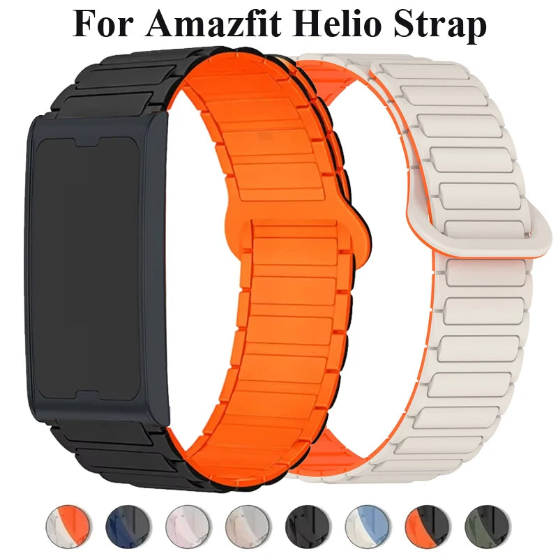 Soft Magnetic Silicone Band For Amazfit Helio Sport Wristband For Amazfit Helio Strap Replacment Bracelet Correa Accessories - Free Item Weekend (50% off).