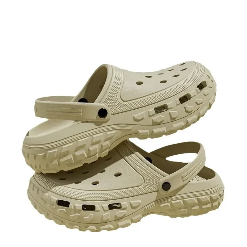 Men Platform Sandals 2026 Summer Closed Toe Non-slip Beach Sandals Woman Lightweight Soft Bottom Non-slip Sandalias for Home
