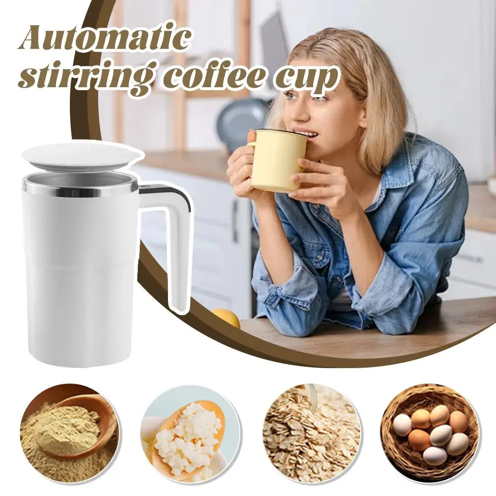 New Smart Temperature-measuring Portable Magnetic Automatic Stirring Cup Electric Coffee Cup For Sports Fitness Milkshake Cup