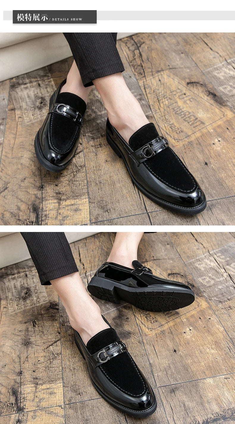 Men's Dress Shoes Trend Office Social Leather Shoes For Men Large Size 48 Casual Business Wedding Formal Shoes Male