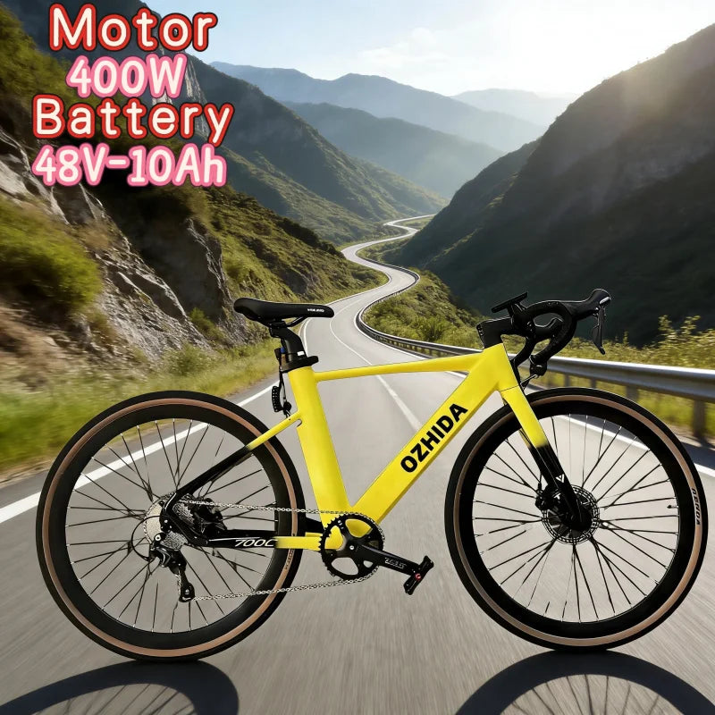 E-Bike 26-inch urban leisure riding 400W adult electric power-assisted bicycle 48V10Ah lithium battery electric pedal bicycle