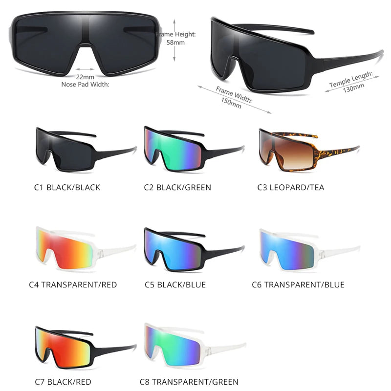 Fashion Big Sport Sunglasses Men Women Brand Designer Oversized Sun Glasses Unisex Luxury Driving Hiking Cycling Goggle Shades