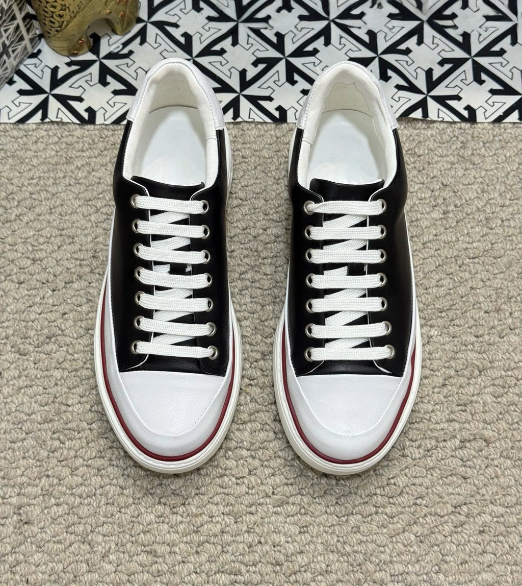 Genuine Leather Sneakers Are High-quality Casual Shoes From A Luxury Brand They Are Versatile and Ideal for Outdoor Commuting