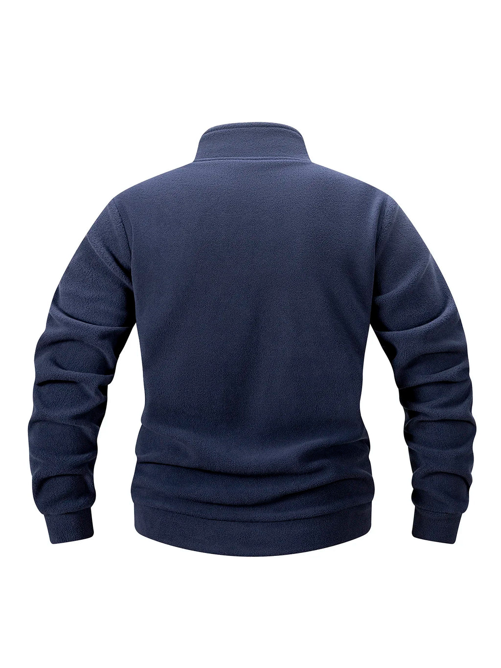 Men's Fleece Half Zipper Hoodie Autumn Winter Casual Stand Collar Pullover Soft Warm Windproof Long Sleeve Sweatshirt Streetwear