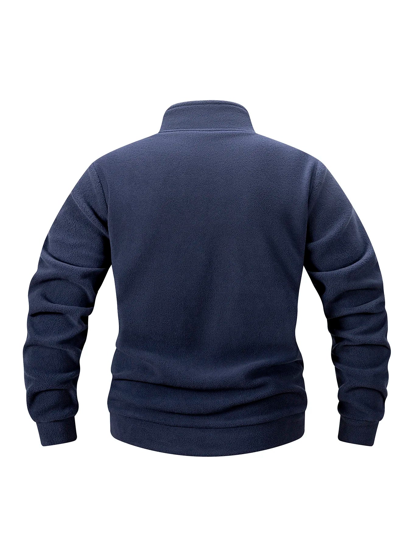 Men's Fleece Half Zipper Hoodie Autumn Winter Casual Stand Collar Pullover Soft Warm Windproof Long Sleeve Sweatshirt Streetwear