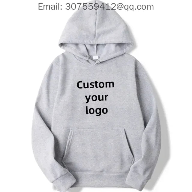 Free Addition of Logo for Men's and Women's Customized Hoodies, with the Option to Print Photos and Logos of Your Design as High