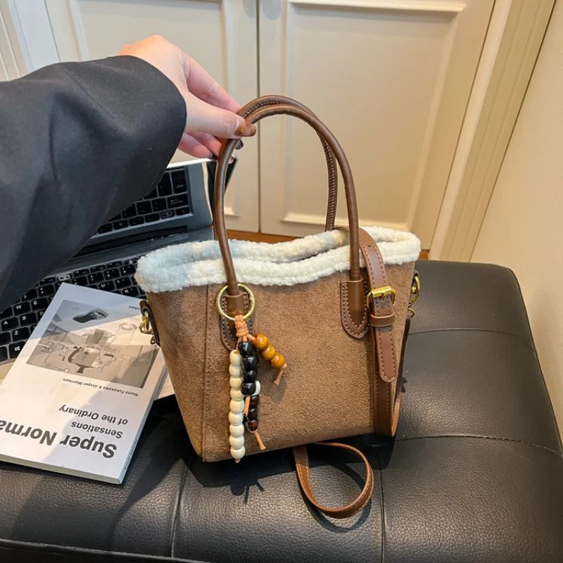 Ladies Hand Bags Made Of Sheepskin Leather Featuring Classic Denmark Casual Vintage Neat Lightweight Look