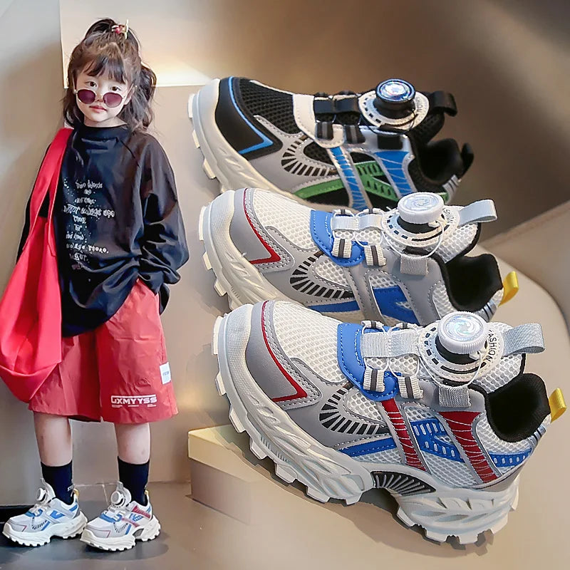 Kids Shoes 2026 New Spring and Autumn Breathable, Fashionable, Casual Sports Basketball Shoes, Teenagers' Spring Running Shoes