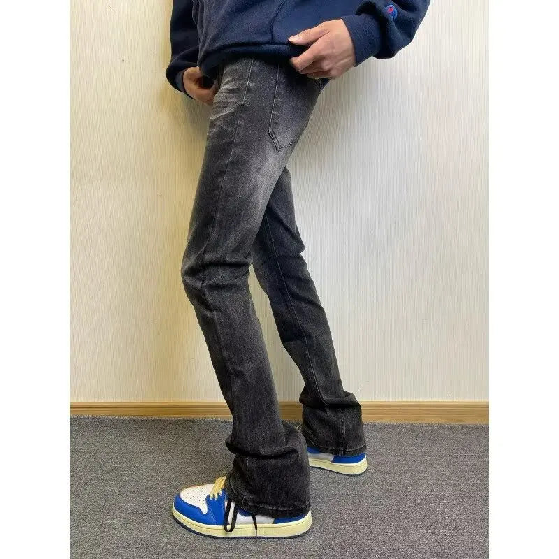 European and American Vibe high street jeans for boys  slimming and slimming pants trendy brand cleanfit American straight leg