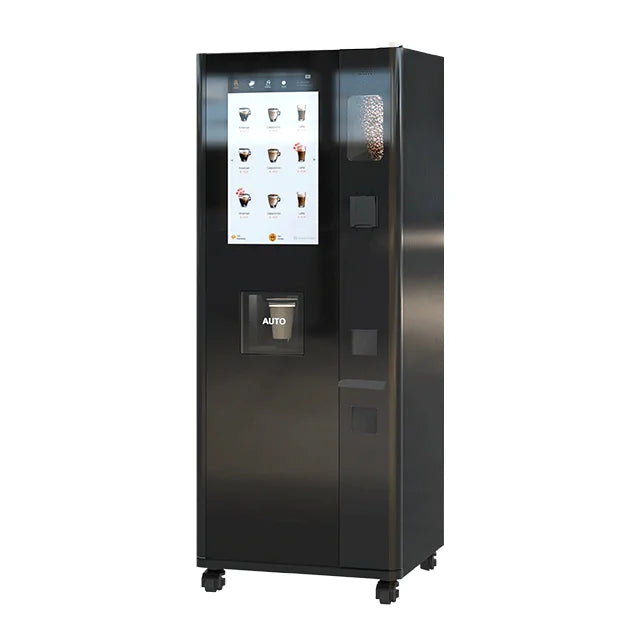 Commercial Bean-to-Cup Coffee Vending Machine Freshly Ground with Five Bucket Drop Cups and Latest Technology