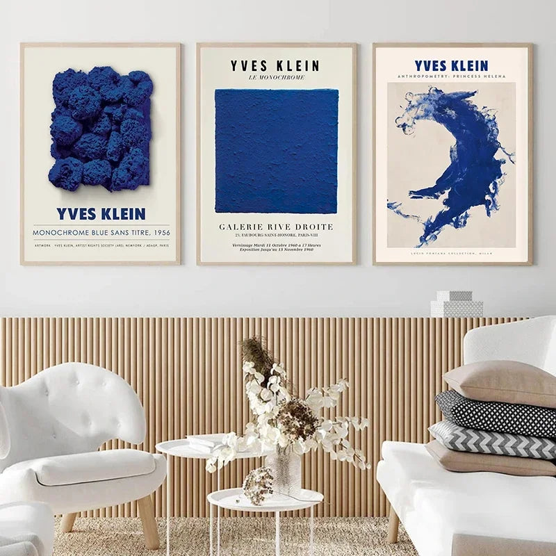 Yves Klein Abstract Blue Soulages Circle Wall Art Minimalist Print Canvas Painting Posters for Living Room Modern Home Decor