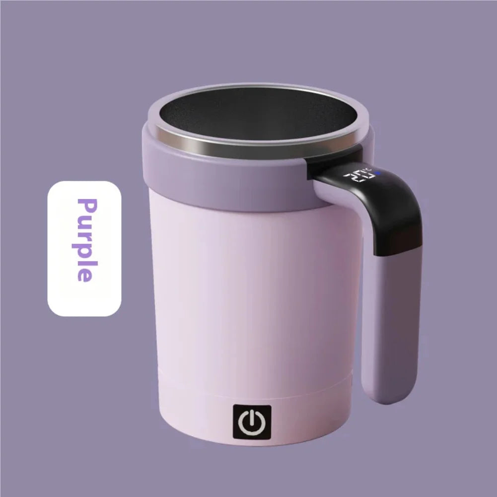 New smart temperature-measuring magnetic automatic stirring cup, electric portable coffee cup, milkshake cup, sports and fitness