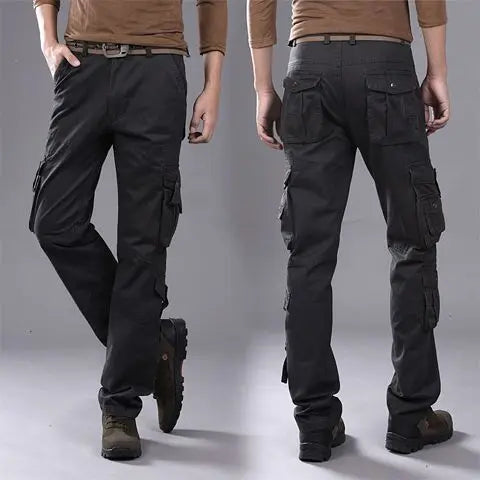 Khaki Trousers Man Work Wear Autumn Winter Multipockets Straight Cargo Pants for Men Multi Pocket Baggy Slacks Fashion Cheapest