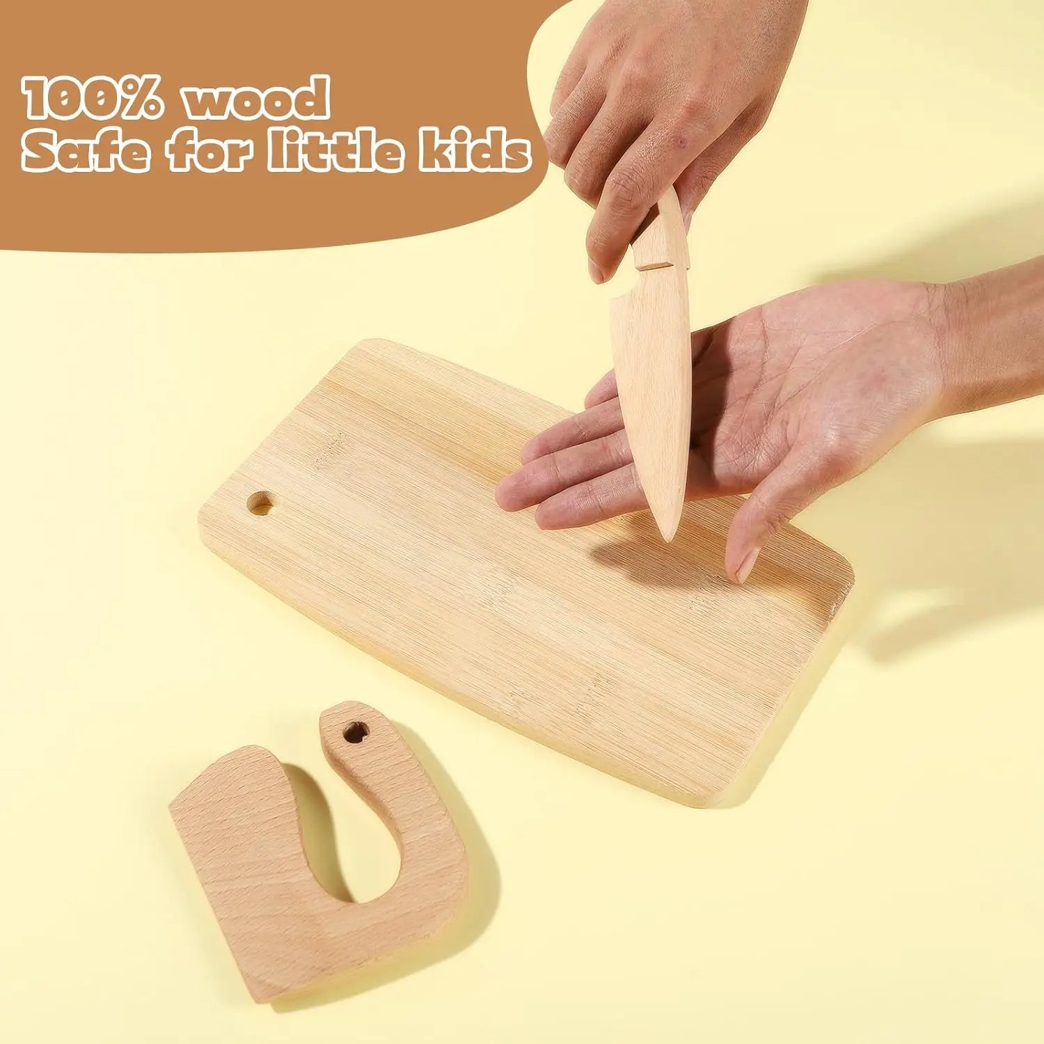 Montessori Kitchen Tools Real Cooking Set Wooden Educational Kid Toys Safe Knives Baking Set Kitchen Accessories For Boys Girls