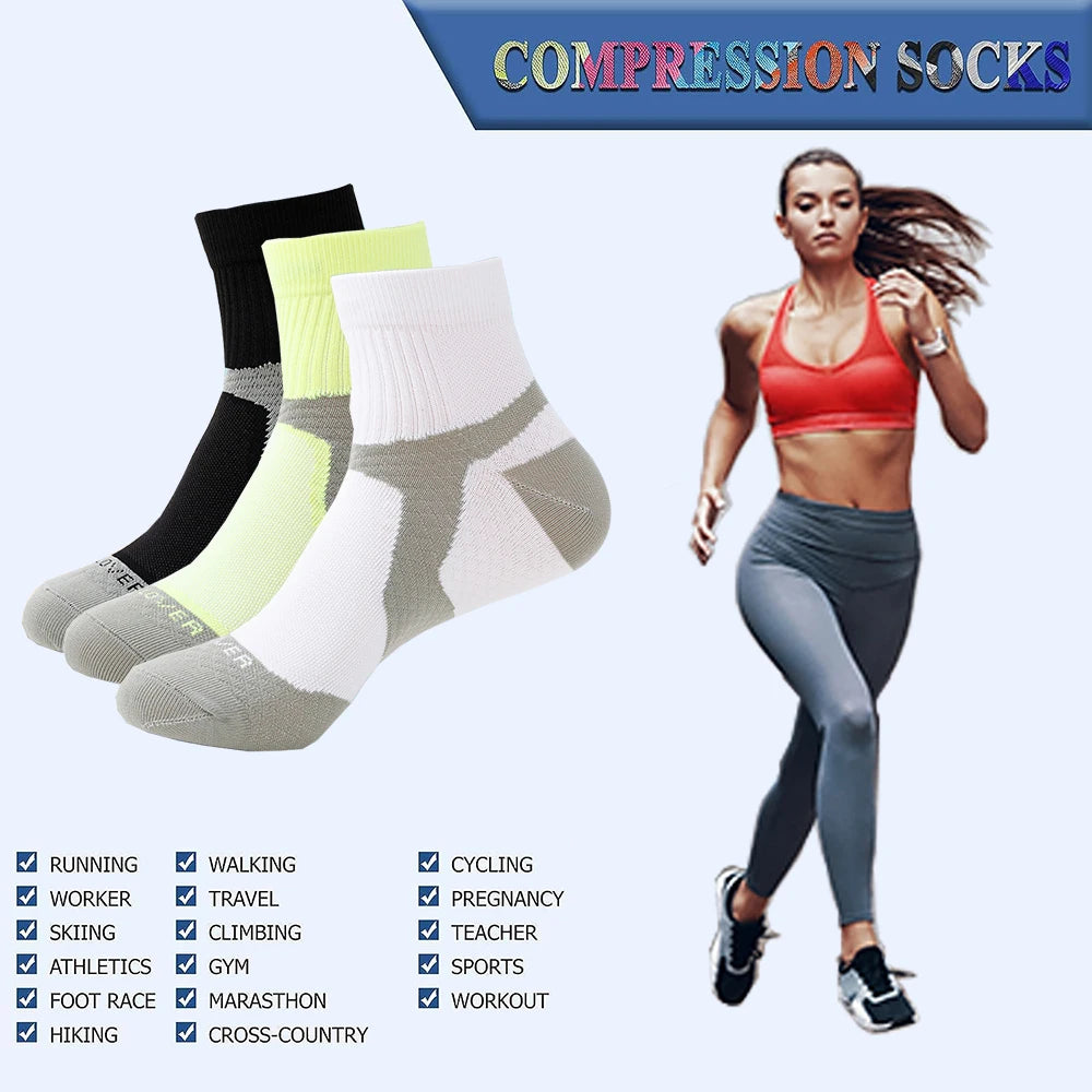 Athletic Ankle Socks For Men Women  Arch Ankle Support,for Running Cycling Fitness Breathable Elastic  Ankle Crew Socks