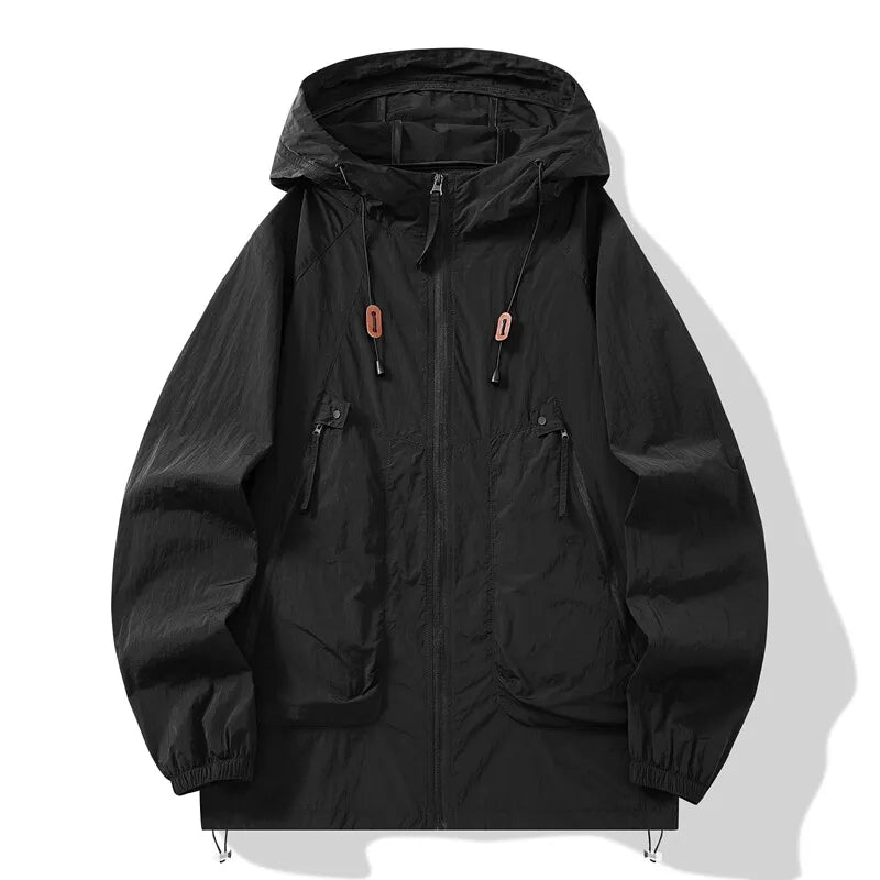 Summer Men's Outdoor Hooded Sun Protect Jackets Man Windbreaker Skin Coats Waterproof Jacket Fishing Rain Couple Camping Outwear