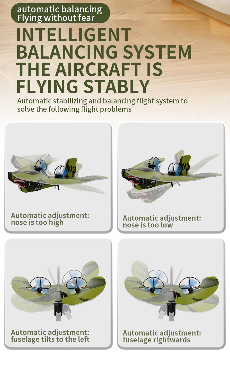 RC Plane 2.4G Remote Control Airplane Flying Model Glider With LED Lights Aircraft Foam Planes RC Toys For Children Gifts