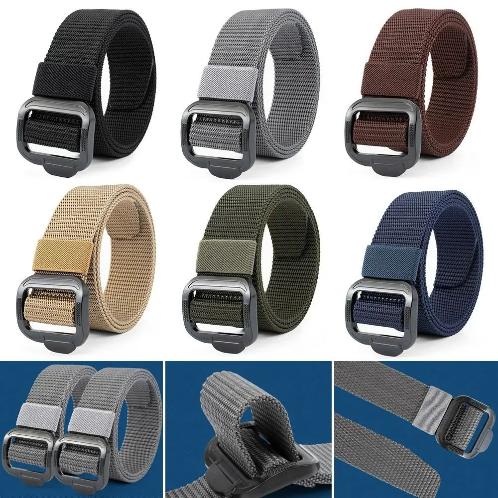 Fashion Vintage Retro Nylon Tactical Belt Trouser Dress Belts Non-Porous Buckle Waistband Waist Strap