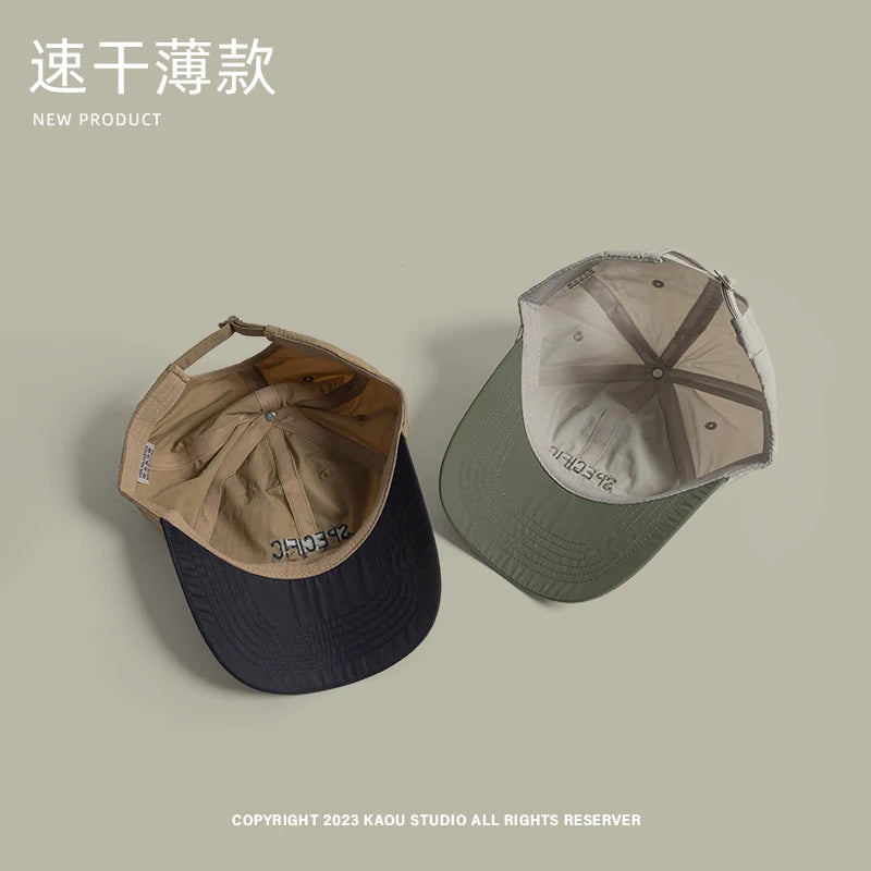 Sun-Poof Peaked Cap Men's Spring and Summer Thin Contrast Color Baseball Cap Female Hip Hop Fashion Sun Hat