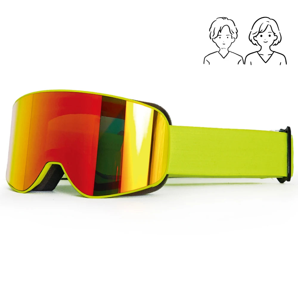 Fashion Adult Ski Goggles HD Lenses Skiing Glasses All Day Wear Snow Mountain Sports Snowmobile Snowboard Accessories