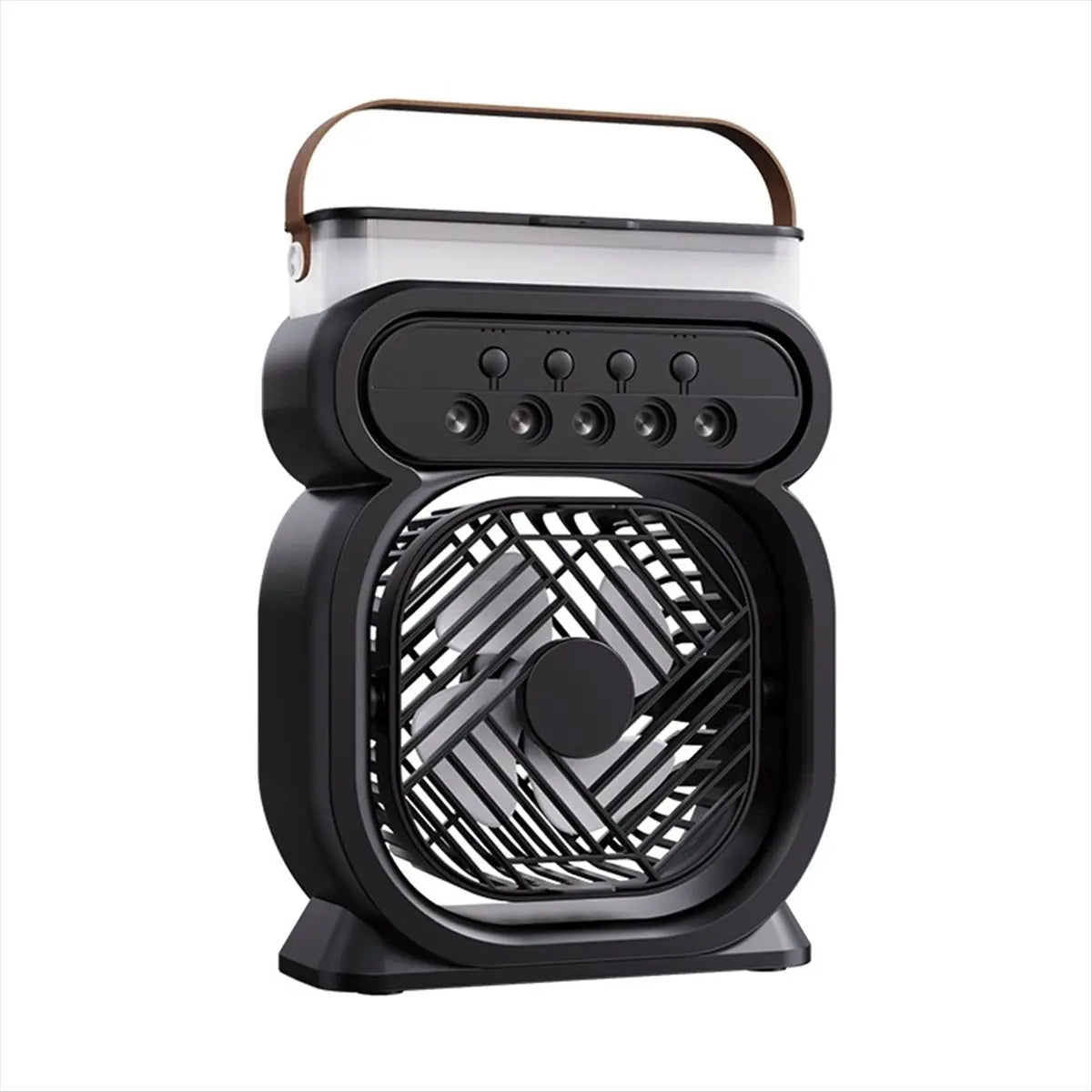 Delighted- 3 in 1 Fan AIr Conditioner Household Small Air Cooler LED Night Light Humidifier Air Adjustment Fan Office Fan Black