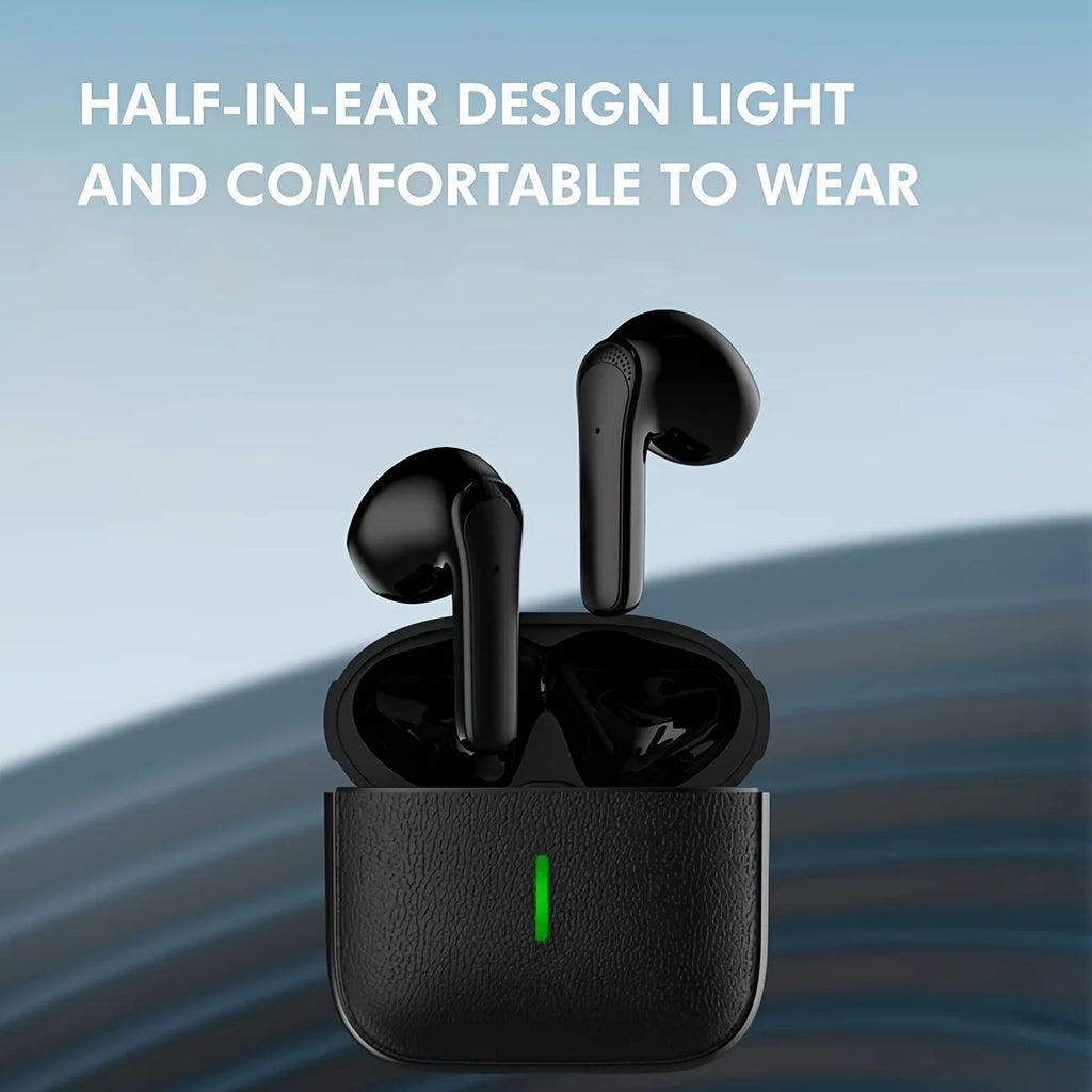 Wireless Earphones With High Bass Stereo Sound, Lightweight Earphones, Type-C Charging,  Suitable For iPhone, Android, Etc, Pad