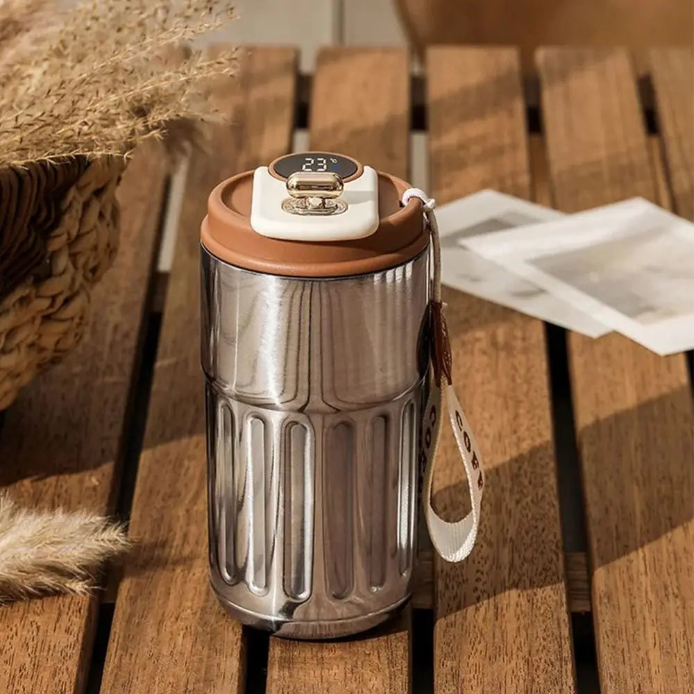 450ML Thermal Water Bottle Portable Creative Outdoor Insulated Mug Large Capacity Digital Coffee Thermos Cup Kitchen Supplies - - Free Items Weekend.