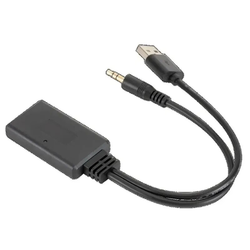 Bluetooth 5.0 Car Adapter Wireless Audio Receiver USB AUX 3.5mm Universal In-Car Music Player Stereo Sound System for Vehicles