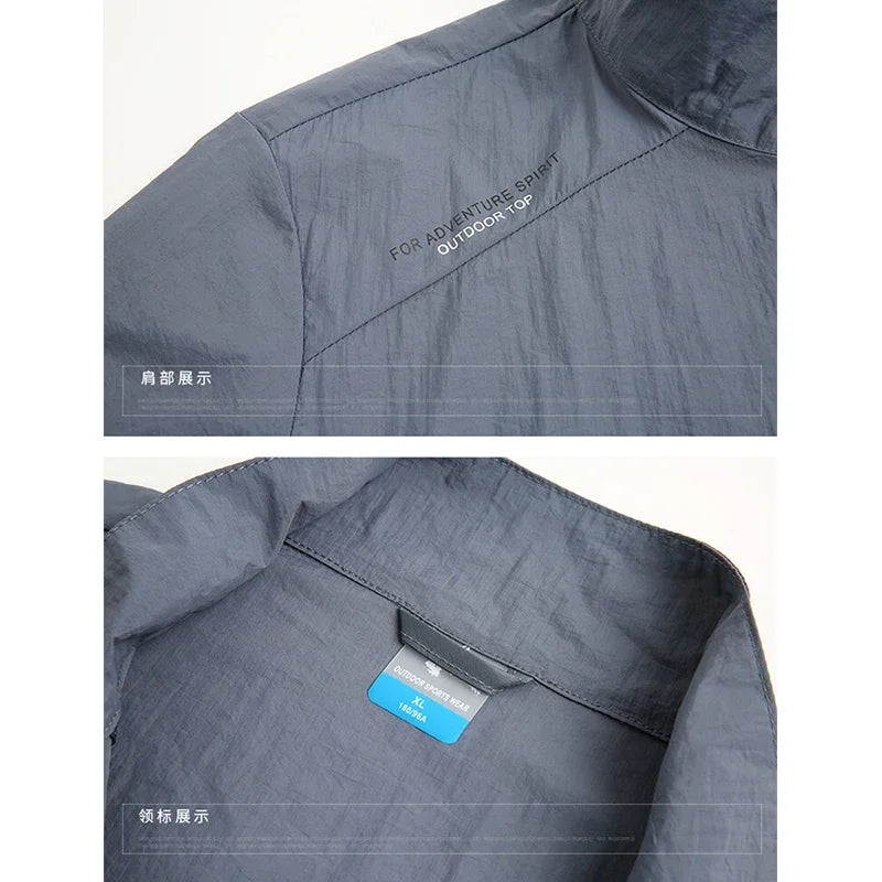 Summer Jackets Men Windbreaker Coats Male Sunscreen Clothing Traveling Camping Jacket Ultrathin Cycling Fishing Tops Hiking Wear