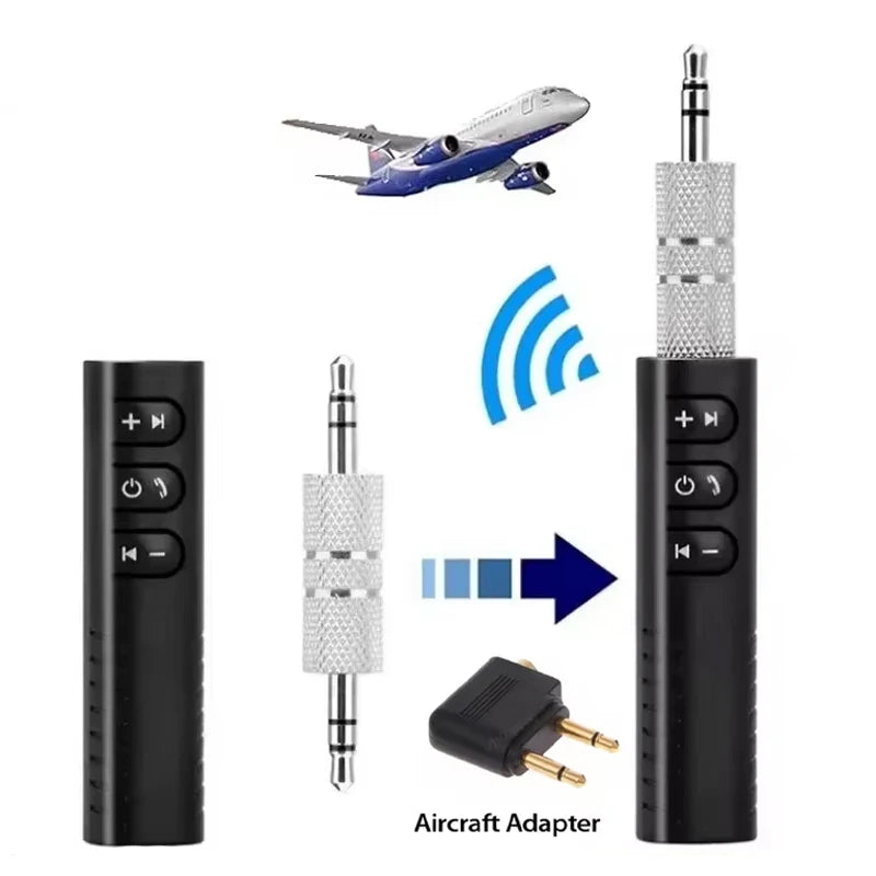 Car Bluetooth 5.0 Receiver 3.5mm 3.5 AUX Jack Stereo Music Audio Car Kit Transmitter Speaker Amplifier Wireless Adapter with Mic
