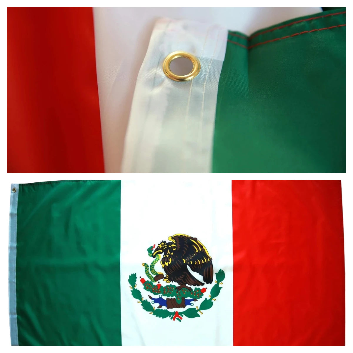 3x5 Mexico Flag - Polyester Mexican Flag with Brass Grommets