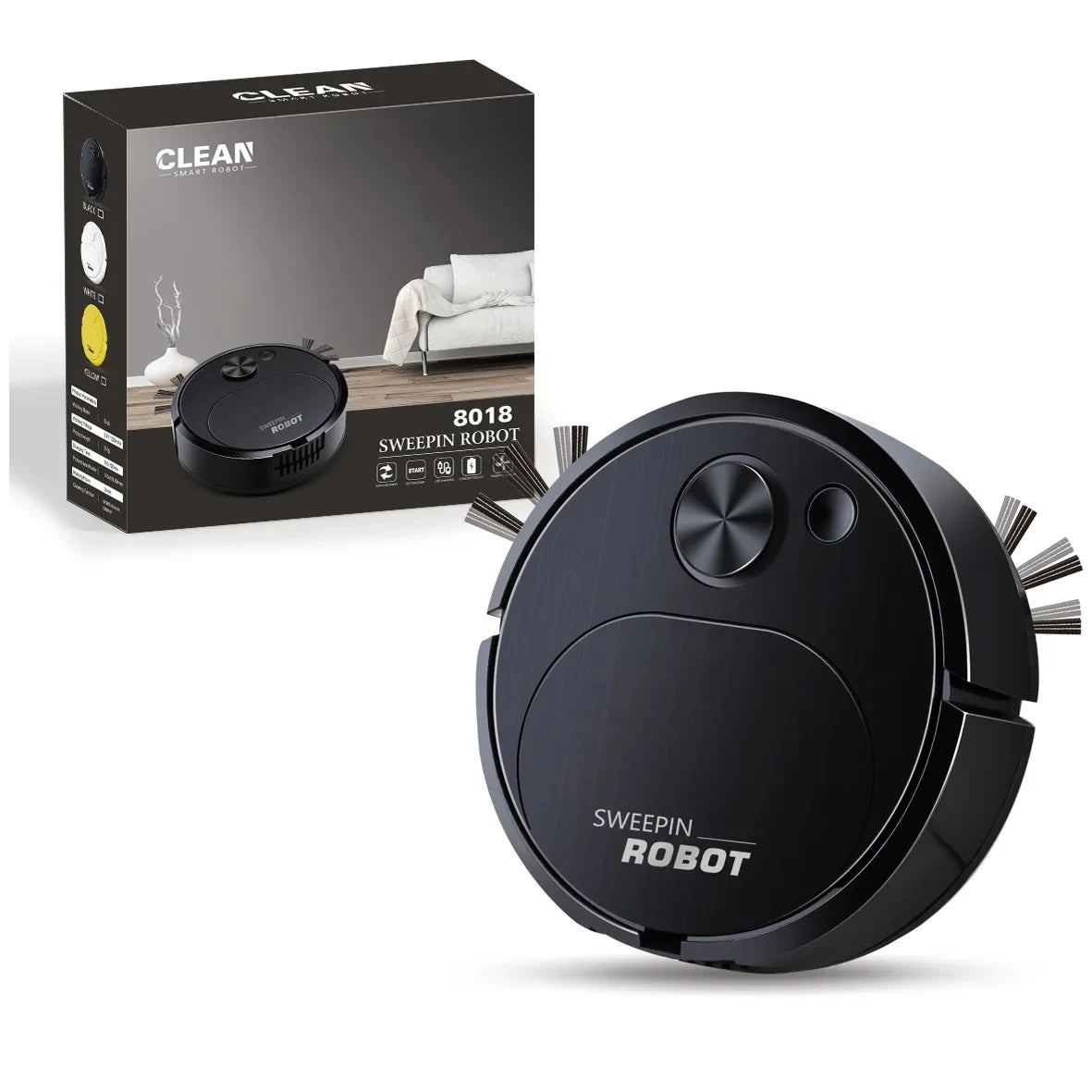 Smart Robot USB Sweeping Robot Vacuum Cleaner Mopping 3 In 1 Smart Wireless 1500Pa Dragging Cleaning Sweep Floor For Home Office