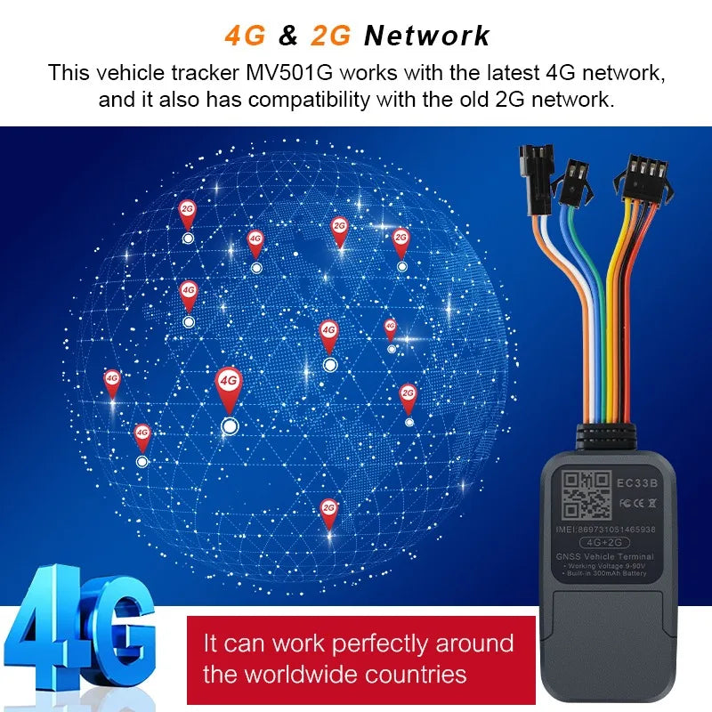 GPS Electronic Vehicle Locator for car with android ios app Trackerking EC33B 4G Open Installation With High Quality
