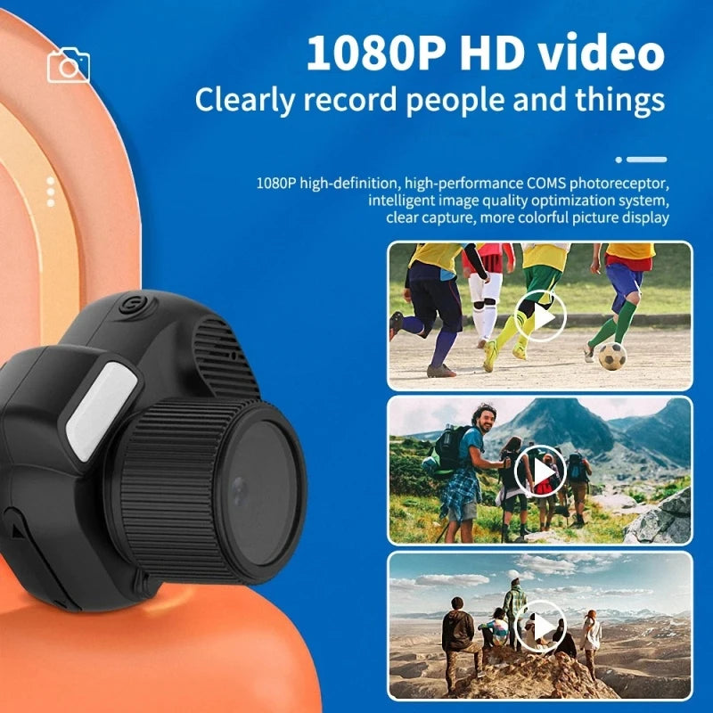 Retro Mini Camera with Screen Indoor Home Outdoor 1080p HD Portable Very Small Camera Video  Support TF Card Holiday Gifts