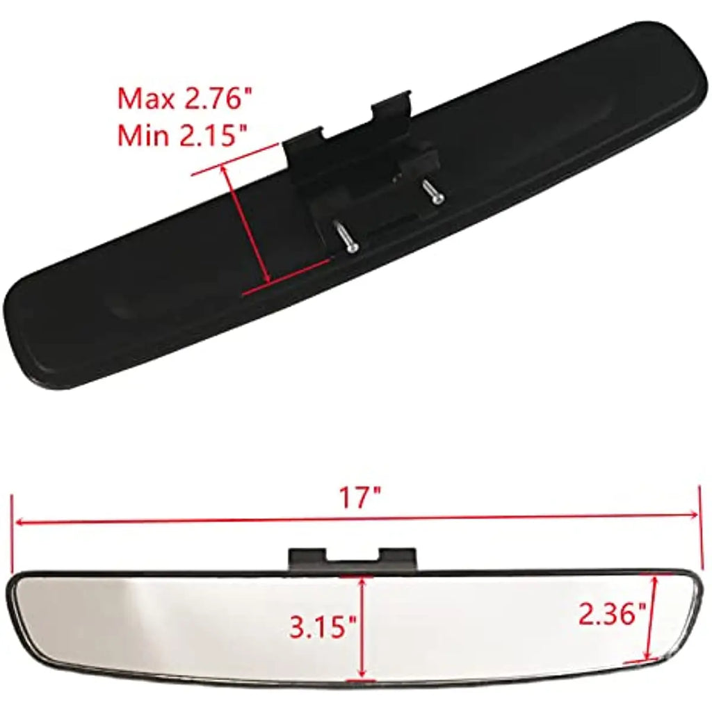17" Vision Panoramic Rear View Mirror Day/Night Wide Angle Convex for Universal Car Truck SUV