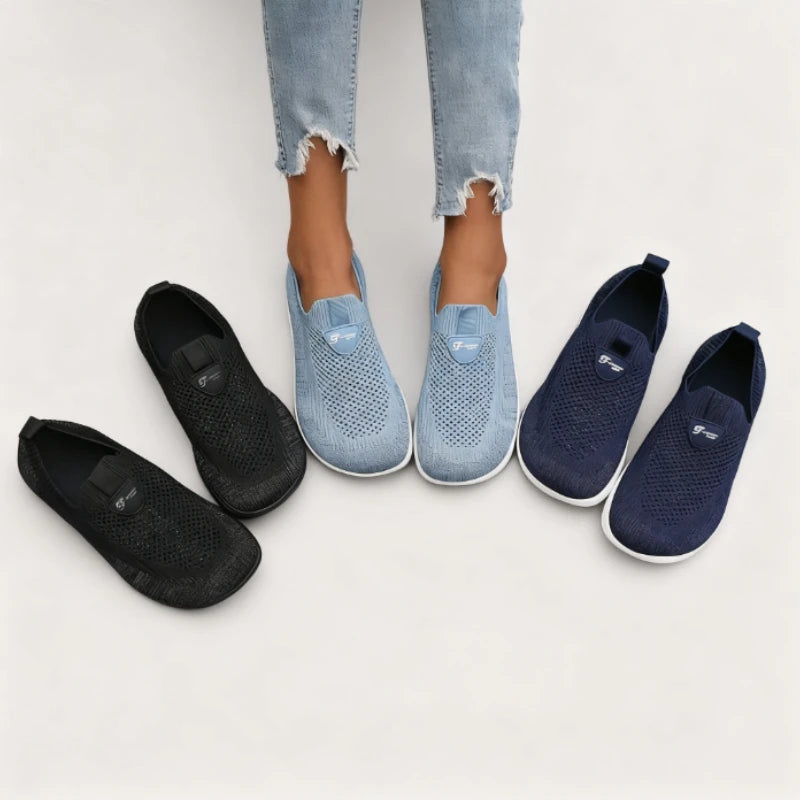 Wide Toe Flat Shoes for Women Lightweight Comfortable Fashion Walking Shoes New Minimalist Mesh Causal Sneakers Zapatos De Mujer