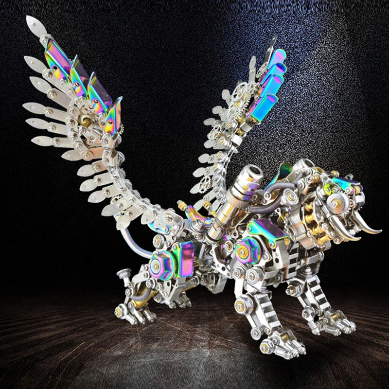 3D Metal Three-Dimensional Mechanical Tiger Model Puzzle DIY Assembly Building Blocks Toys  for Adult Children Gift