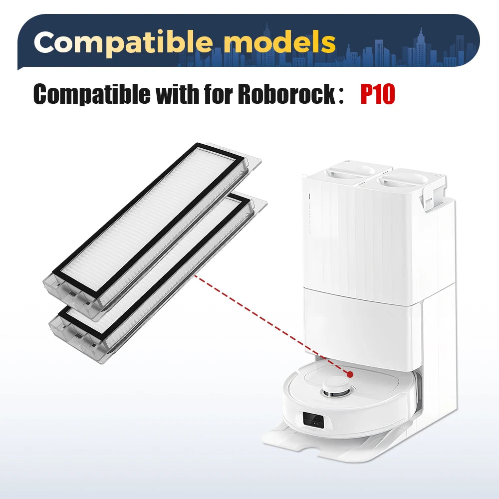 High Efficiency HEPA Filter For Roborock P10 Q Revo Robot Vacuum Cleaner Premium Replacement Spare Parts Filter Accessories