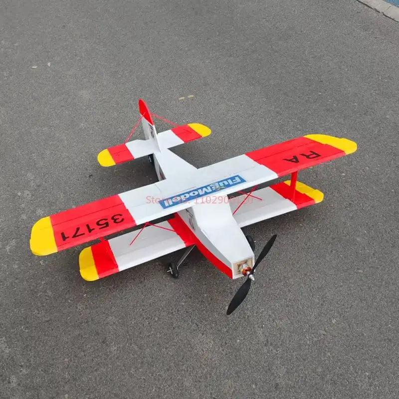 Rc  Short Take-Off And Landing Jungle Biplane 1000mm Wingspan Electric Pp Plate Fixed-Wing Remote-Controlled Model Aircraft