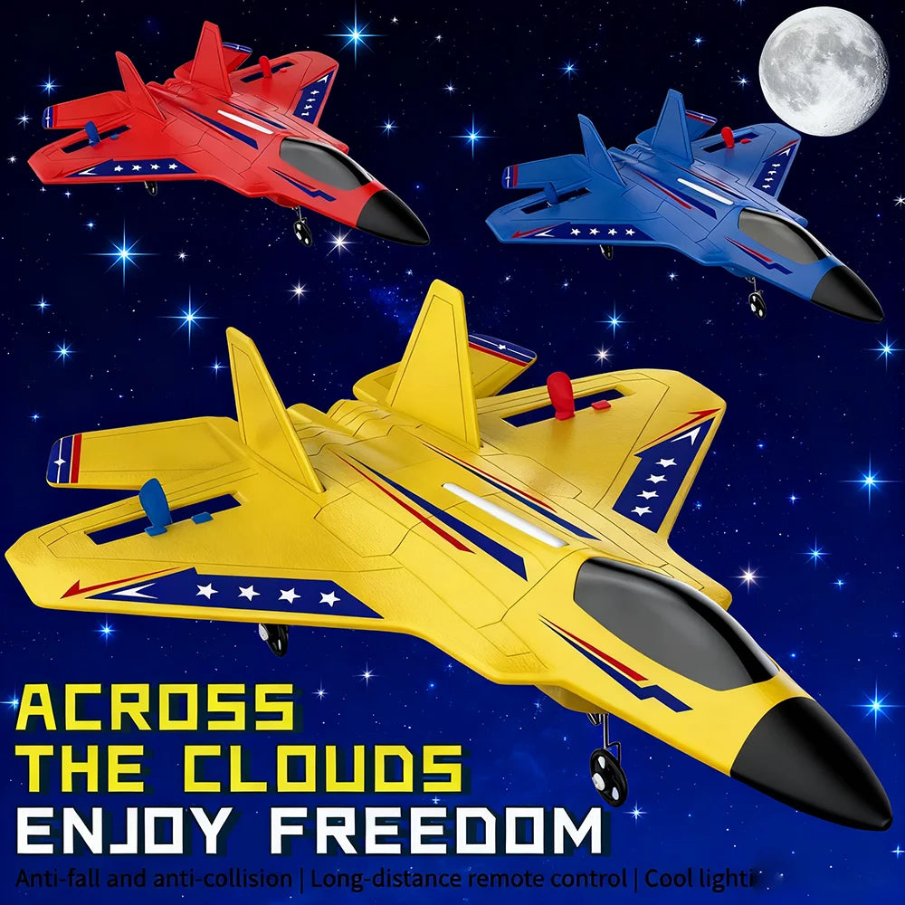 2.4G RC Plane KF803 With LED Lights RC Flying Model Glider Remote Control Vertical Plane EPP Foam Airplane Children Gifts Toy