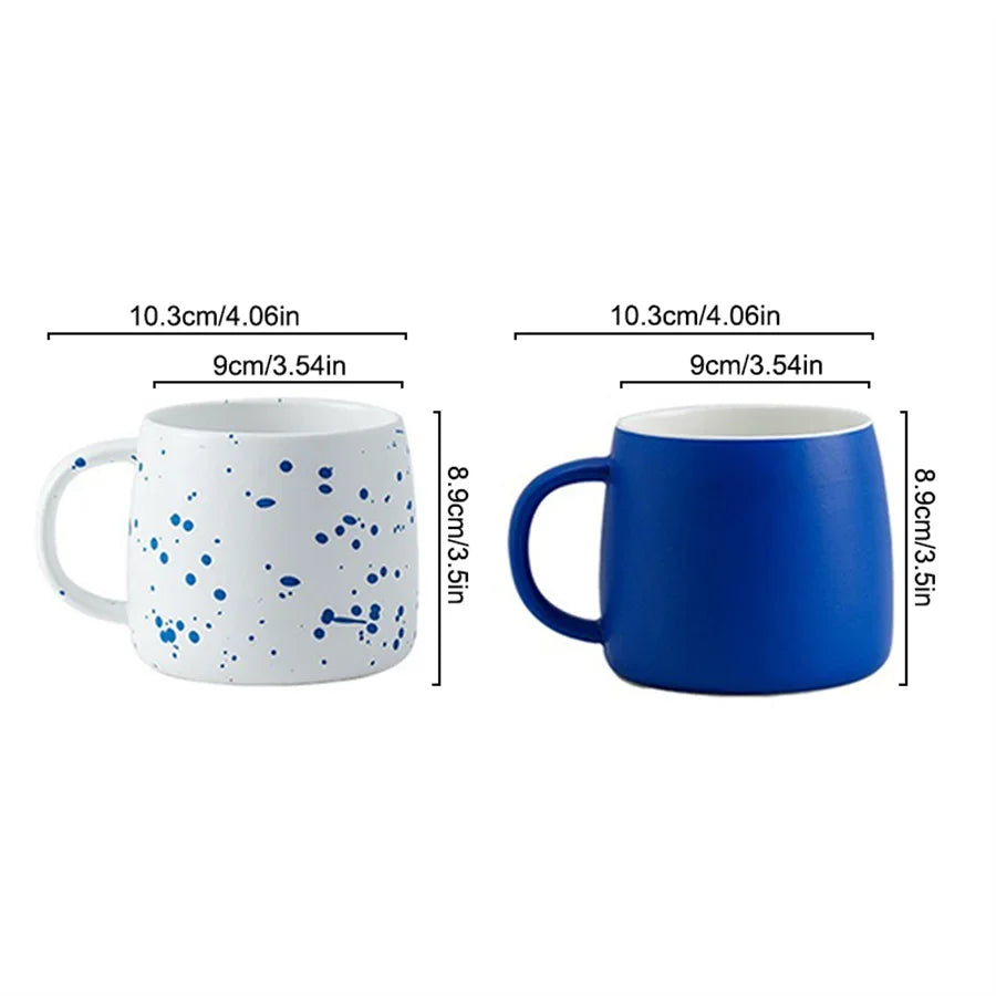 500ml creative design ink blue ceramic cup coffee cup couple water cup breakfast oatmeal cup holiday gift porcelain cup