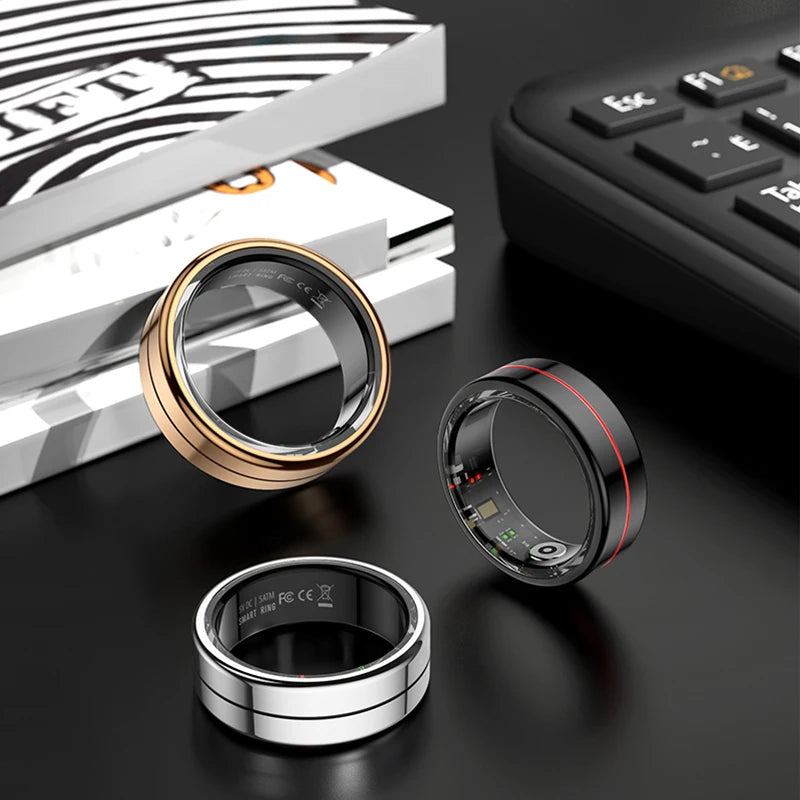 R04 Smart Ring Health ring finger fitness tracker Heart rate blood oxygen QRing App 5ATM waterproof Health Manager Sleep Monitor