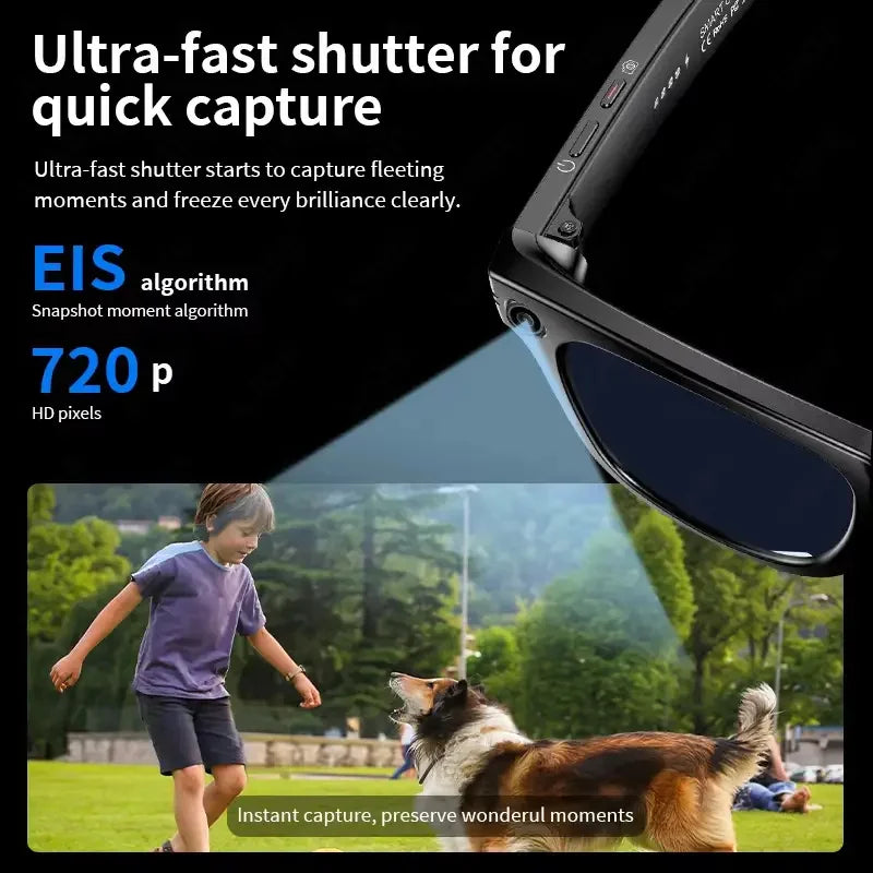 2025 AI Smart Glasses HD 800w Pixel Camera Shooting and Recording Touch Sport Sunglasses Bluetooth Call AI Transmission Glasses