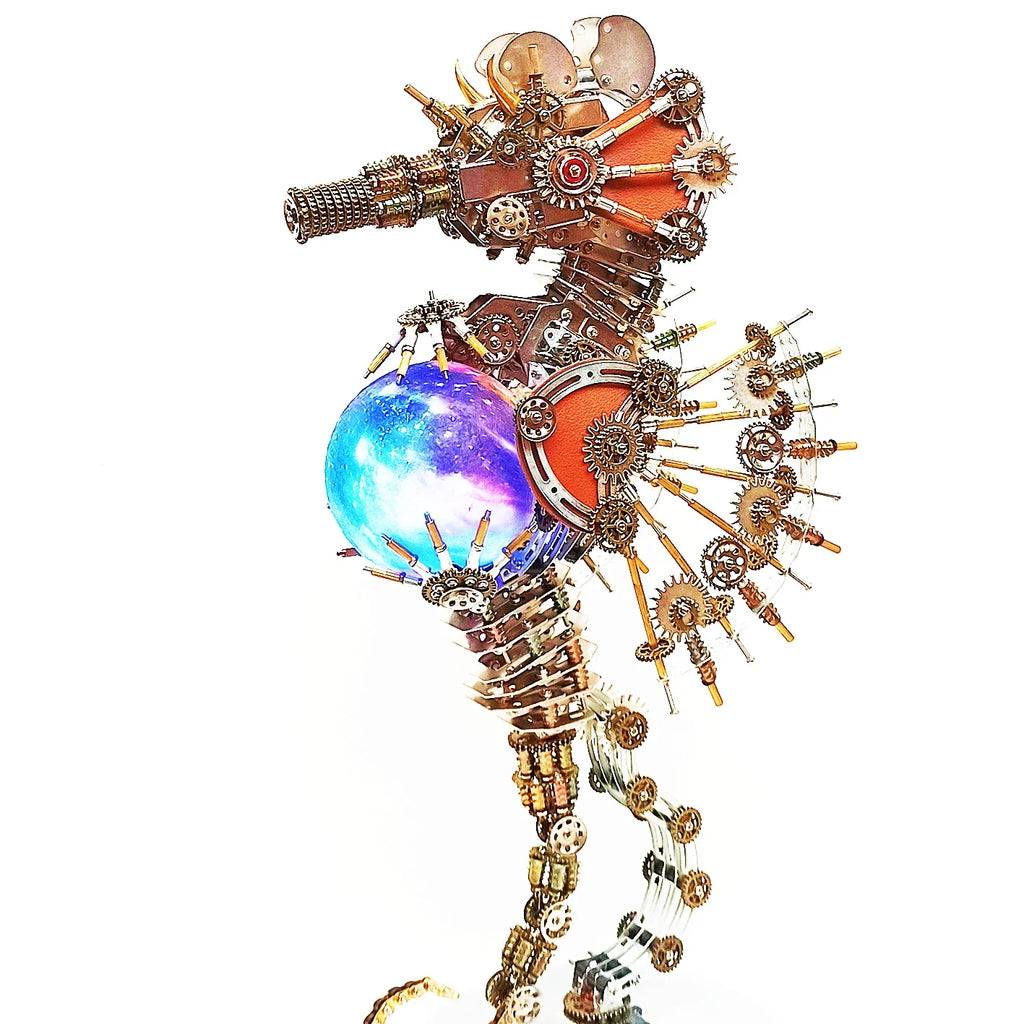 3d Puzzle Mechanical Seahorse Metal Model Kit Steampunk Seahorse Toys DIY Assembly Kits Children Adults (2100PCS)